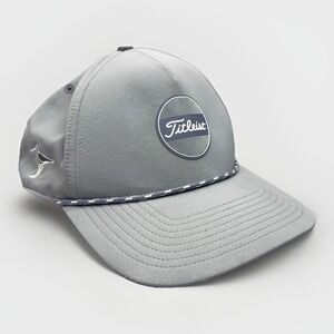 Titleist Boardwalk Rope Hat Gray Performance Snapback Golf Script Adjustable Cap